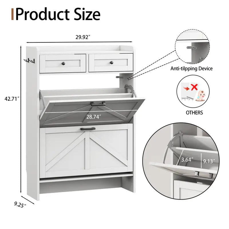 Shoe Storage Cabinet for Entryway